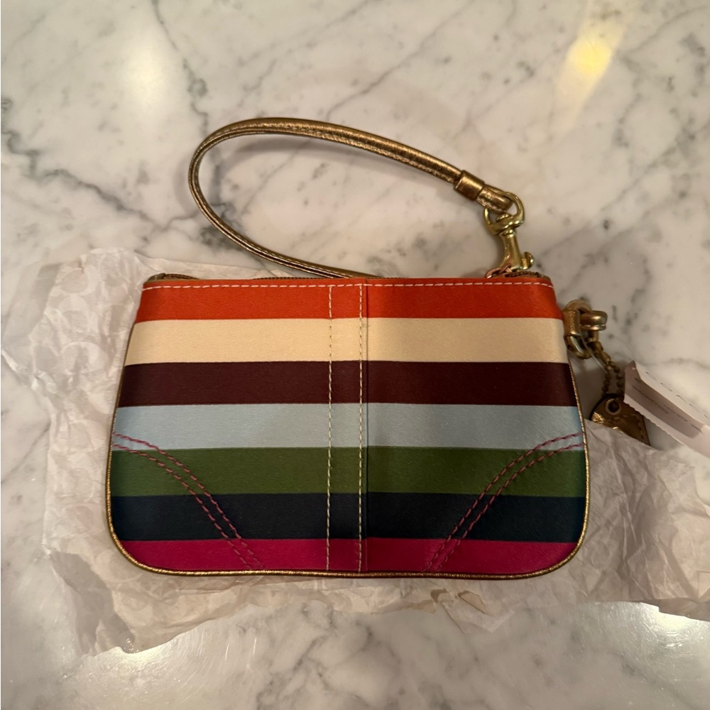 COACH Multicolor Stripe Wristlet Pouch - Picture 2 of 7